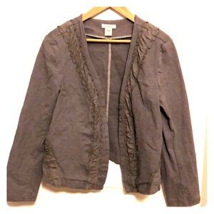 Sundance ruffled blazer in slate